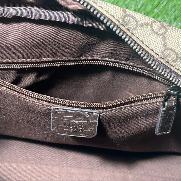 VINTAGE GUCCI black/brown Horsebit chain Medium Bag - Picture 8 of 9